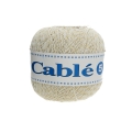 cable biały kordonek ze złotą nitką