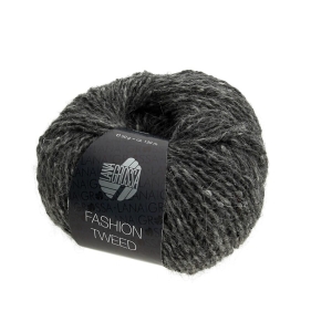 Włóczka Lana Grossa Fashion Tweed merino alpaka (0017) szara