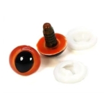 Oczy bezpieczne do zabawek, lalek, przytulanek - kocie pomarańćzowe