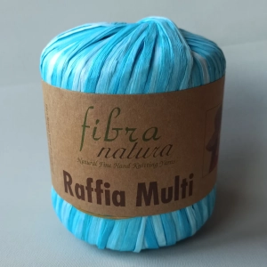 Włóczka Raffia Multi fibra natura 100% wiskoza - rafia (20) błękit