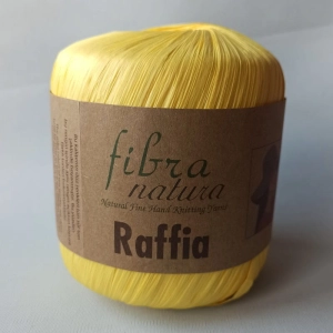 Raffia fibra natura 100% wiskoza - rafia (18) żółty