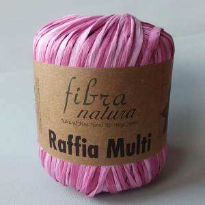  Włóczka Raffia Multi fibra natura 100% wiskoza - rafia (16) różowy