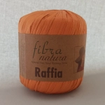Raffia fibra natura 100% wiskoza - rafia (20) pomarańczowa