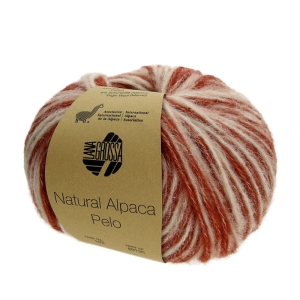 Włóczka Lana Grossa Natural Alpaca Pelo - bawełna alpaka merino (103) beżowo rdzawy