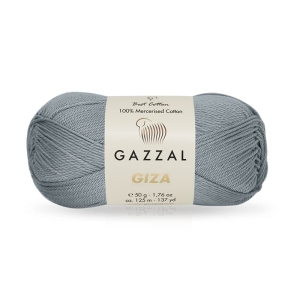 Włóczka bawełniana Gazzal Giza 100% bawełna merceryzowana 50g = 125m (2454) szary