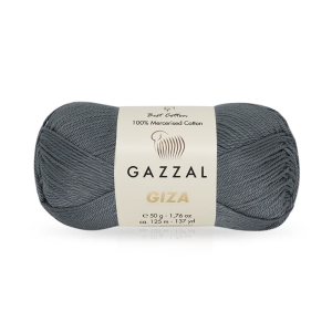 Włóczka bawełniana Gazzal Giza 100% bawełna merceryzowana 50g = 125m (2455) ciemny szary