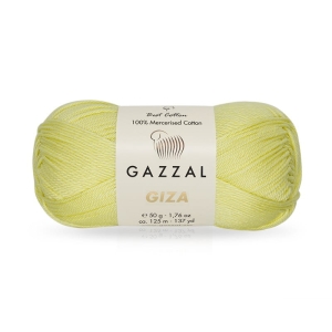 Włóczka bawełniana Gazzal Giza 100% bawełna merceryzowana 50g = 125m (2459) żółty