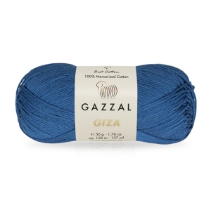 Włóczka bawełniana Gazzal Giza 100% bawełna merceryzowana 50g = 125m (2475) niebieski