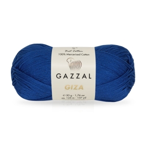 Włóczka bawełniana Gazzal Giza 100% bawełna merceryzowana 50g = 125m (2478) niebieski