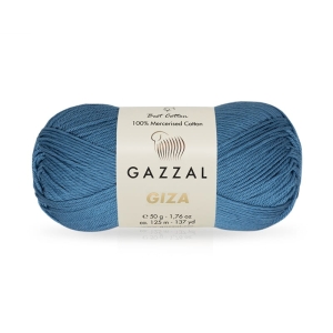 Włóczka bawełniana Gazzal Giza 100% bawełna merceryzowana 50g = 125m (2479) szary dżinsowy niebieski