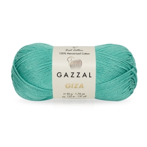 Włóczka bawełniana Gazzal Giza 100% bawełna merceryzowana 50g = 125m (2481) turkusowy