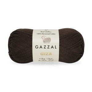 Włóczka bawełniana Gazzal Giza 100% bawełna merceryzowana 50g = 125m (2486) ciemny brąz