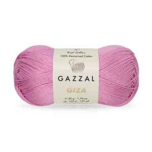 Włóczka bawełniana Gazzal Giza 100% bawełna merceryzowana 50g = 125m (2492) różowy