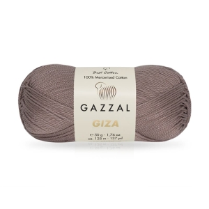Włóczka bawełniana Gazzal Giza 100% bawełna merceryzowana 50g = 125m (2495) szaro brązowy