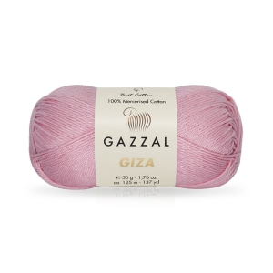 Włóczka bawełniana Gazzal Giza 100% bawełna merceryzowana 50g = 125m (2496) różowy
