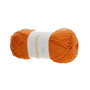 Włóczka bawełniana May 50g 170m 100% bawełna (1187) pomarańczowy