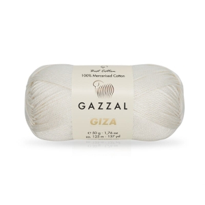 Włóczka bawełniana Gazzal Giza 100% bawełna merceryzowana 50g = 125m (2451) ecru