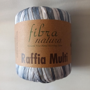  Włóczka Raffia Multi fibra natura 100% wiskoza - rafia (26) szary
