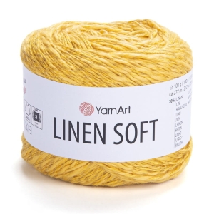 Włóczka YarnArt Linen Soft 100g 272m wiskoza bawełna len (7306) żółty ciemny