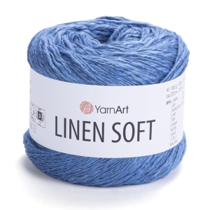 Włóczka YarnArt Linen Soft 100g 272m wiskoza bawełna len (7316) zgaszony niebieski dżins
