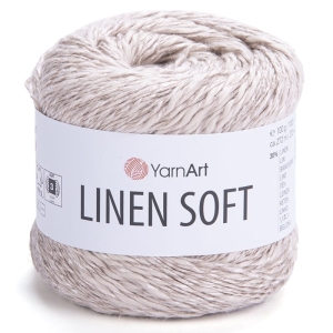 Włóczka YarnArt Linen Soft 100g 272m wiskoza bawełna len (7307) szary