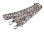Pasek do torebki regulowany biało czarny 79-142cm