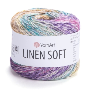 Włóczka YarnArt Linen Soft 100g 272m wiskoza bawełna len (7401) multikolor