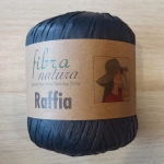 Raffia fibra natura 100% wiskoza - rafia (12) czarna