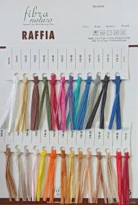 Raffia fibra natura 100% wiskoza - rafia (10) lekko zgaszony niebieski