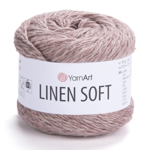 Włóczka YarnArt Linen Soft 100g 272m wiskoza bawełna len (7308) lniany brąz