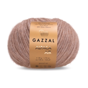Włóczka Gazzal ALPACA AIR   58% alpaka 14% merynos 28% poliamid 50g = 150m (76) jasny brązowy