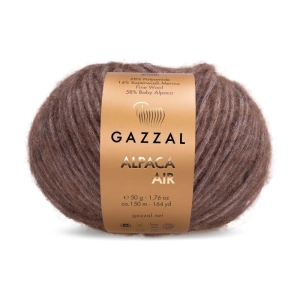 Włóczka Gazzal ALPACA AIR   58% alpaka 14% merynos 28% poliamid 50g = 150m (77) kasztanowy