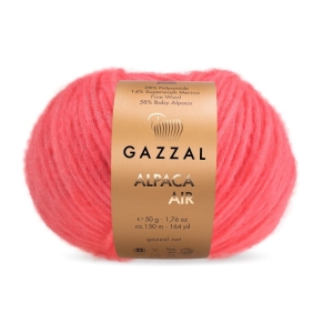 Włóczka Gazzal ALPACA AIR   58% alpaka 14% merynos 28% poliamid 50g = 150m (87) jaskrawy różowy