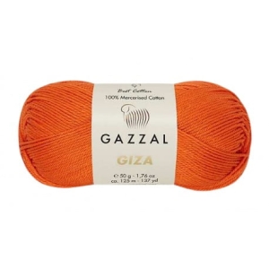 Włóczka bawełniana Gazzal Giza 100% bawełna merceryzowana 50g = 125m (2465) pomarańczowy