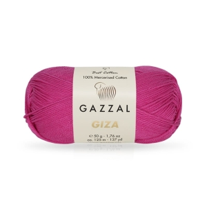 Włóczka bawełniana Gazzal Giza 100% bawełna merceryzowana 50g = 125m (2469) różowa fuksja