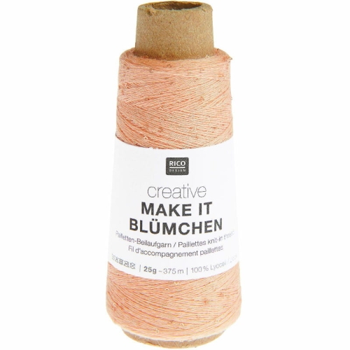 Włóczka z cekinami Rico Design make it blumchen 012 brzoskwiniowy