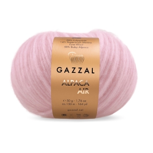 Włóczka Gazzal ALPACA AIR   58% alpaka 14% merynos 28% poliamid 50g = 150m (99) róż