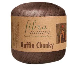 Włóczka Fibranatura Raffia Chunky 100% rafia celuloza drzewna 100g = 120m (21) brąz