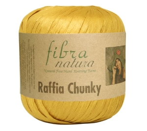 Włóczka Fibranatura Raffia Chunky 100% rafia celuloza drzewna 100g = 120m (24) żółty