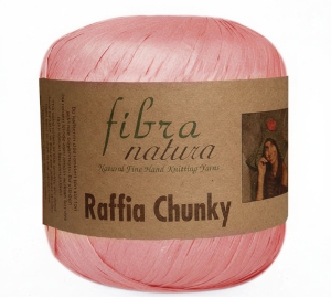 Włóczka Fibranatura Raffia Chunky 100% rafia celuloza drzewna 100g = 120m (27) różowy