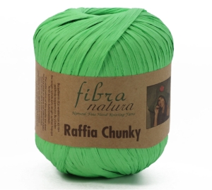 Włóczka Fibranatura Raffia Chunky 100% rafia celuloza drzewna 100g = 120m (39) jaskrawy zielony