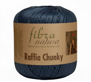 Włóczka Fibranatura Raffia Chunky 100% rafia celuloza drzewna 100g = 120m (43) czarny