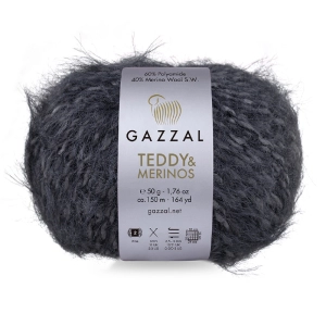 Włóczka ozdobna, włochata Gazzal Teddy 50g = 150m (6537)