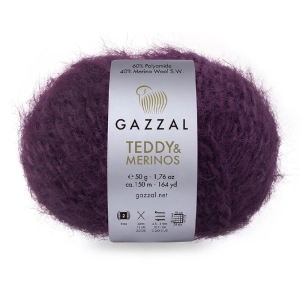 Włóczka ozdobna, włochata Gazzal Teddy 50g = 150m (6553)