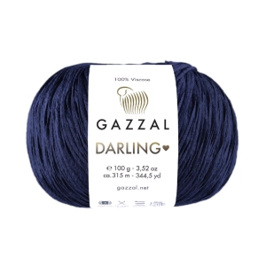 Włóczka Gazzal Darling 100% wiskoza 100g = 315m (555) granat