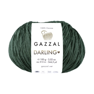 Włóczka Gazzal Darling 100% wiskoza 100g = 315m (556) zielony