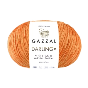 Włóczka Gazzal Darling 100% wiskoza 100g = 315m (557) pomarańczowy