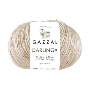 Włóczka Gazzal Darling 100% wiskoza 100g = 315m (562) beżowy