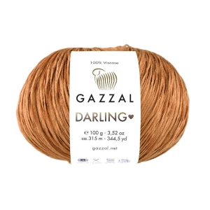 Włóczka Gazzal Darling 100% wiskoza 100g = 315m (563) pomarańczowy