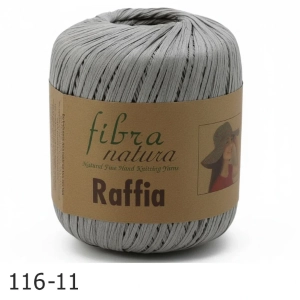 Raffia fibra natura 100% wiskoza - rafia (11) Szary
